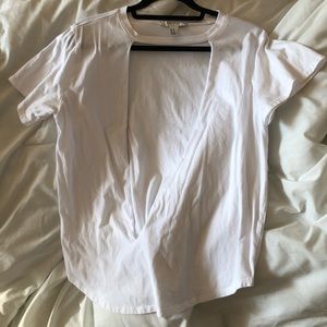 White Cutout T-shirt